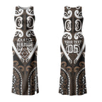 Custom Aotearoa Kati Mamoe Couples Matching Tank Maxi Dress and Hawaiian Shirt Maori Tribal Pattern
