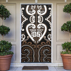 Custom Aotearoa Kati Mamoe Door Cover Maori Tribal Pattern
