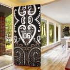 Custom Aotearoa Kati Mamoe Door Cover Maori Tribal Pattern