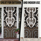 Custom Aotearoa Kati Mamoe Door Cover Maori Tribal Pattern