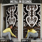Custom Aotearoa Kati Mamoe Door Cover Maori Tribal Pattern