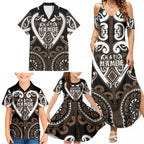 Custom Aotearoa Kati Mamoe Family Matching Summer Maxi Dress and Hawaiian Shirt Maori Tribal Pattern
