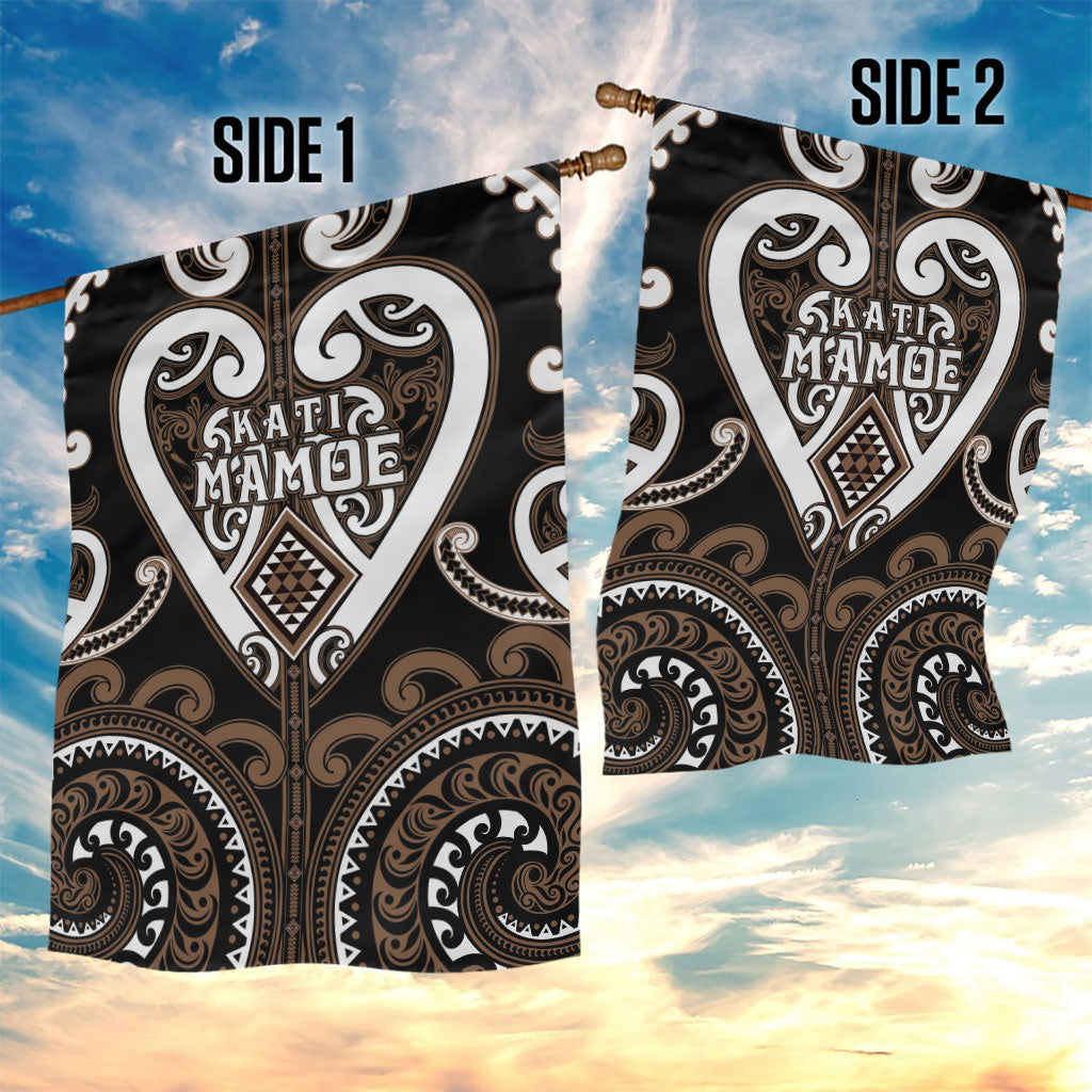 Aotearoa Kati Mamoe Garden Flag Maori Tribal Pattern