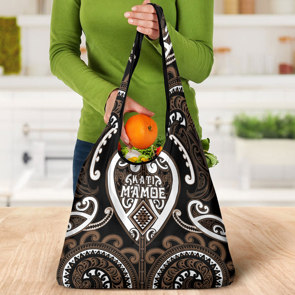 Aotearoa Kati Mamoe Grocery Bag Maori Tribal Pattern