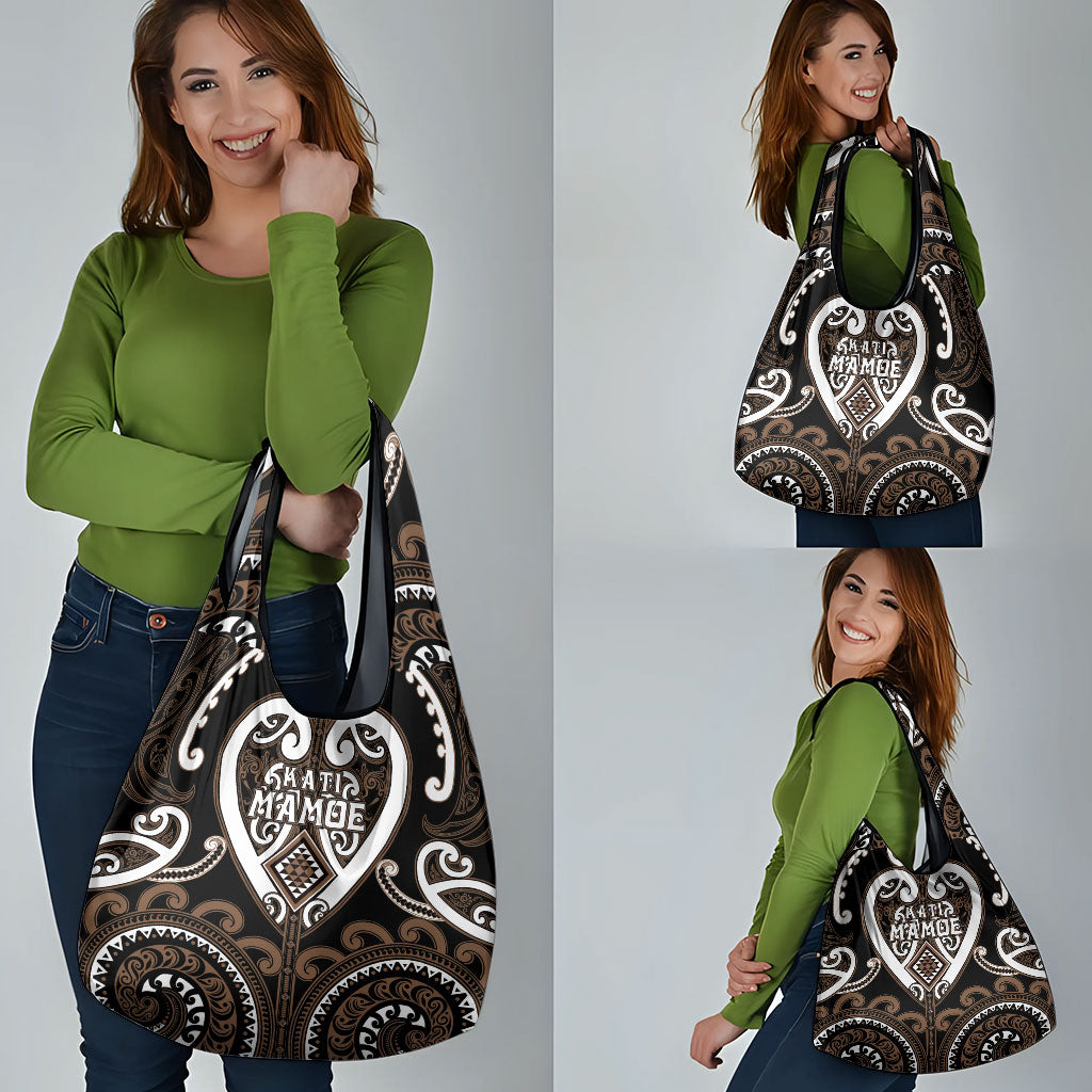 Aotearoa Kati Mamoe Grocery Bag Maori Tribal Pattern