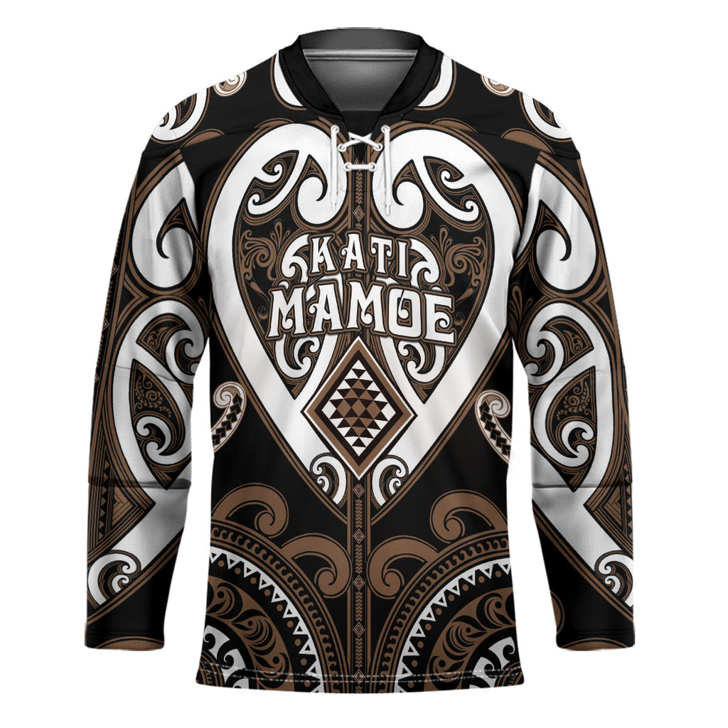 Custom Aotearoa Kati Mamoe Hockey Jersey Maori Tribal Pattern