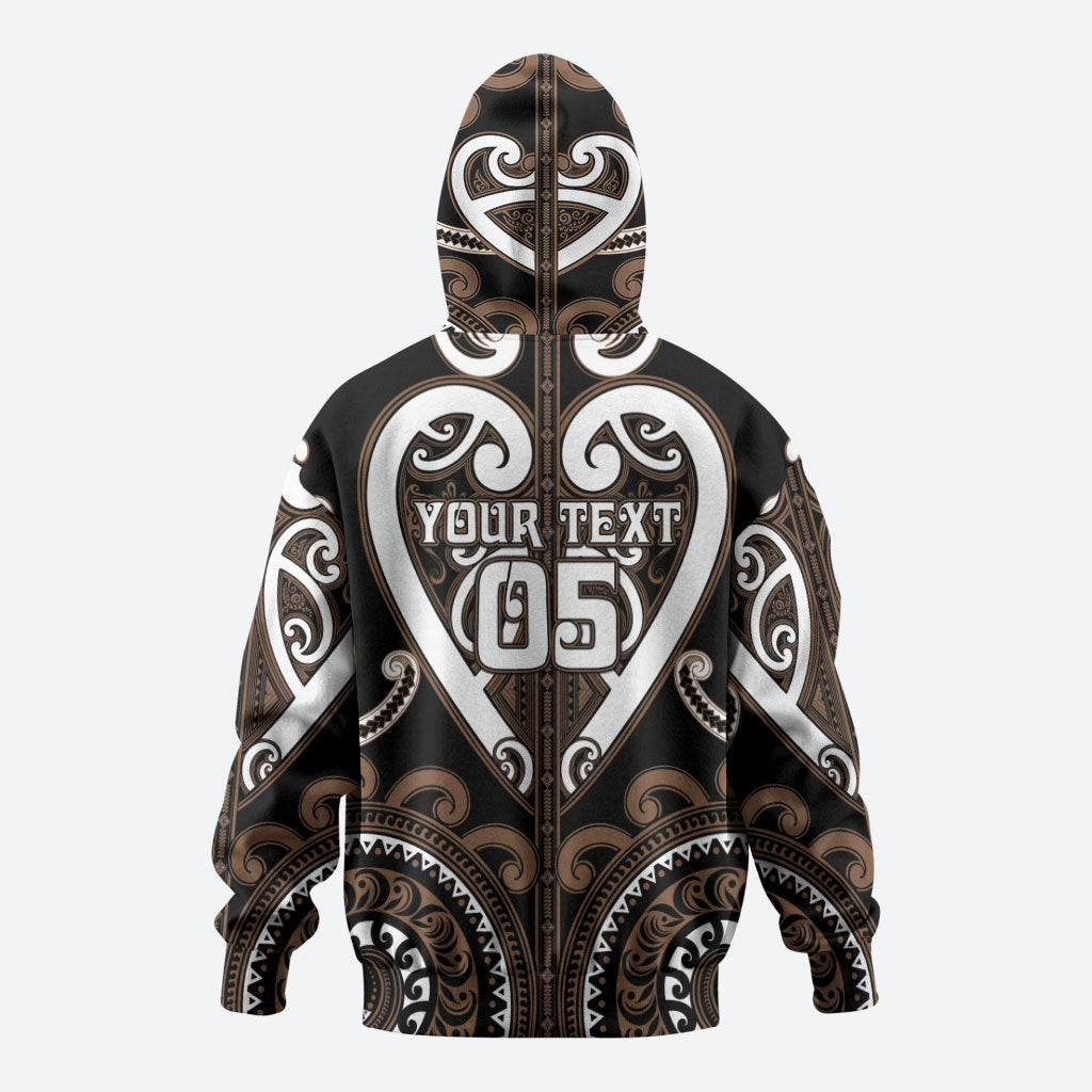 Custom Aotearoa Kati Mamoe Hoodie Maori Tribal Pattern