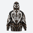 Custom Aotearoa Kati Mamoe Hoodie Maori Tribal Pattern