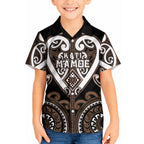 Custom Aotearoa Kati Mamoe Kid Hawaiian Shirt Maori Tribal Pattern