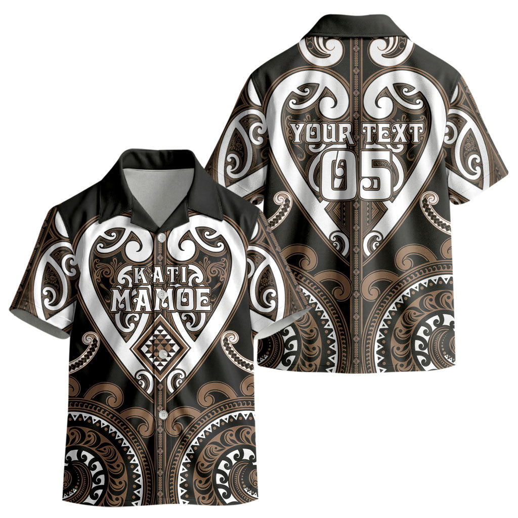Custom Aotearoa Kati Mamoe Kid Hawaiian Shirt Maori Tribal Pattern