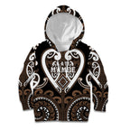 Custom Aotearoa Kati Mamoe Kid Hoodie Maori Tribal Pattern