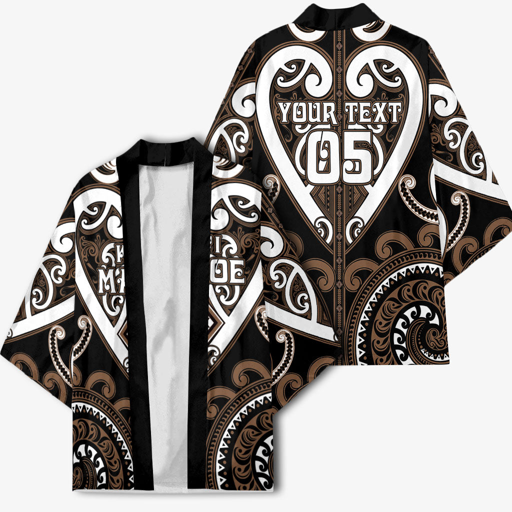 Custom Aotearoa Kati Mamoe Kimono Maori Tribal Pattern