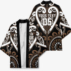 Custom Aotearoa Kati Mamoe Kimono Maori Tribal Pattern