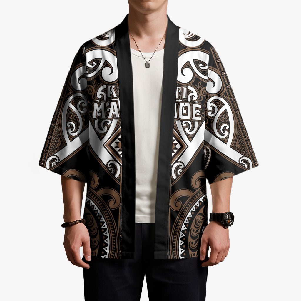 Custom Aotearoa Kati Mamoe Kimono Maori Tribal Pattern