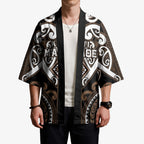 Custom Aotearoa Kati Mamoe Kimono Maori Tribal Pattern