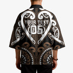 Custom Aotearoa Kati Mamoe Kimono Maori Tribal Pattern