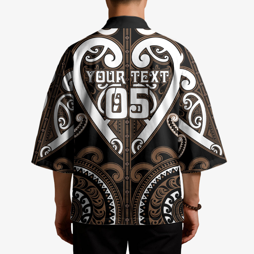 Custom Aotearoa Kati Mamoe Kimono Maori Tribal Pattern