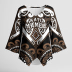 Custom Aotearoa Kati Mamoe Kimono Sleeve Blouse Maori Tribal Pattern