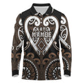 Custom Aotearoa Kati Mamoe Long Sleeve Polo Shirt Maori Tribal Pattern