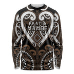 Custom Aotearoa Kati Mamoe Long Sleeve Shirt Maori Tribal Pattern