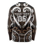 Custom Aotearoa Kati Mamoe Long Sleeve Shirt Maori Tribal Pattern