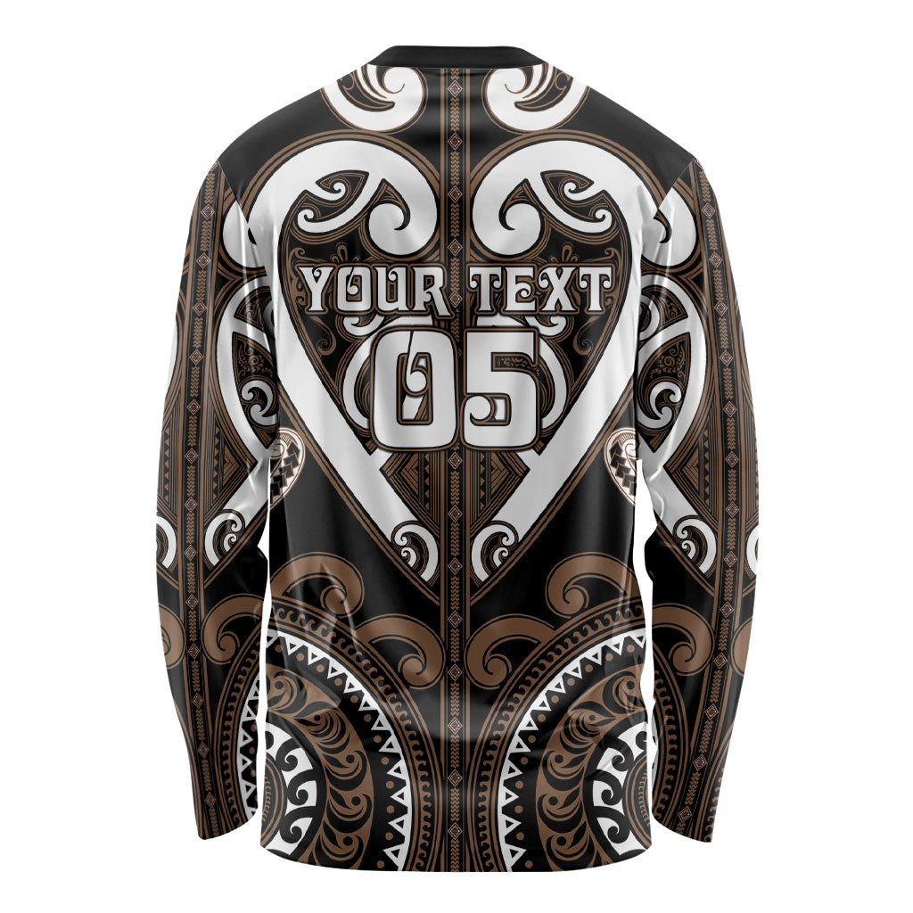 Custom Aotearoa Kati Mamoe Long Sleeve Shirt Maori Tribal Pattern
