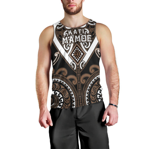 Custom Aotearoa Kati Mamoe Men Tank Top Maori Tribal Pattern