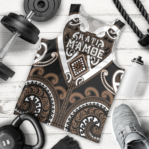 Custom Aotearoa Kati Mamoe Men Tank Top Maori Tribal Pattern