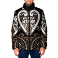 Custom Aotearoa Kati Mamoe Padded Jacket Maori Tribal Pattern