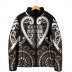 Custom Aotearoa Kati Mamoe Padded Jacket Maori Tribal Pattern