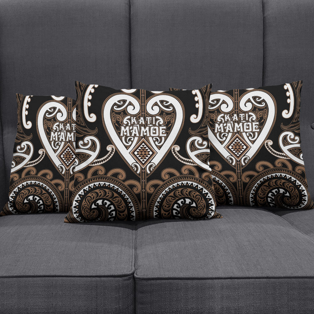 Aotearoa Kati Mamoe Pillow Cover Maori Tribal Pattern