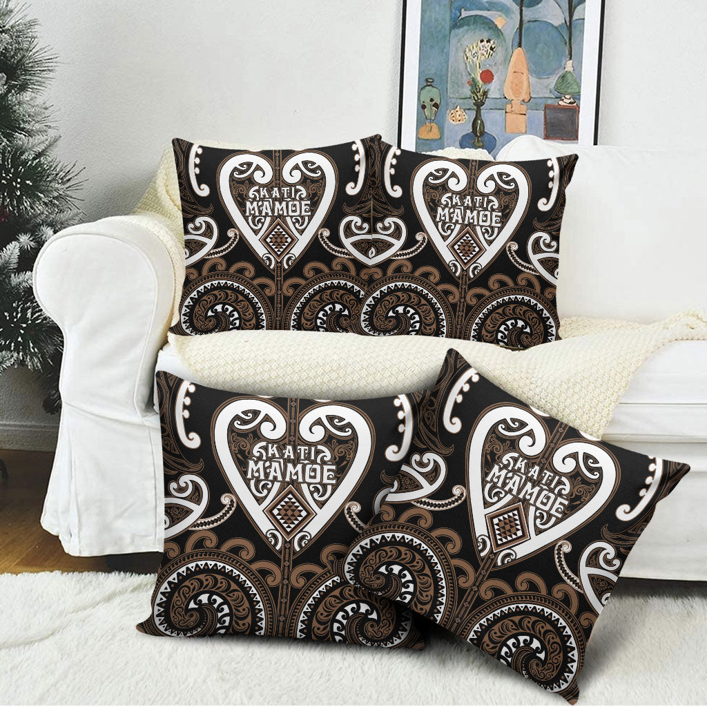 Aotearoa Kati Mamoe Pillow Cover Maori Tribal Pattern