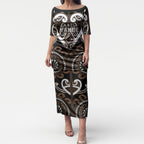 Custom Aotearoa Kati Mamoe Puletasi Maori Tribal Pattern