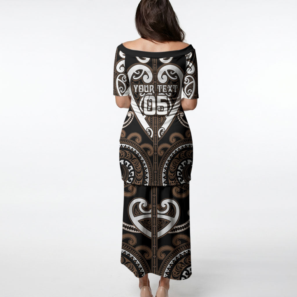 Custom Aotearoa Kati Mamoe Puletasi Maori Tribal Pattern
