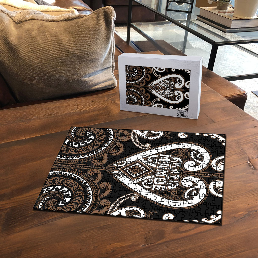 Aotearoa Kati Mamoe Puzzle Maori Tribal Pattern