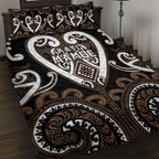 Aotearoa Kati Mamoe Quilt Bed Set Maori Tribal Pattern