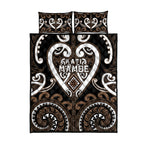 Aotearoa Kati Mamoe Quilt Bed Set Maori Tribal Pattern