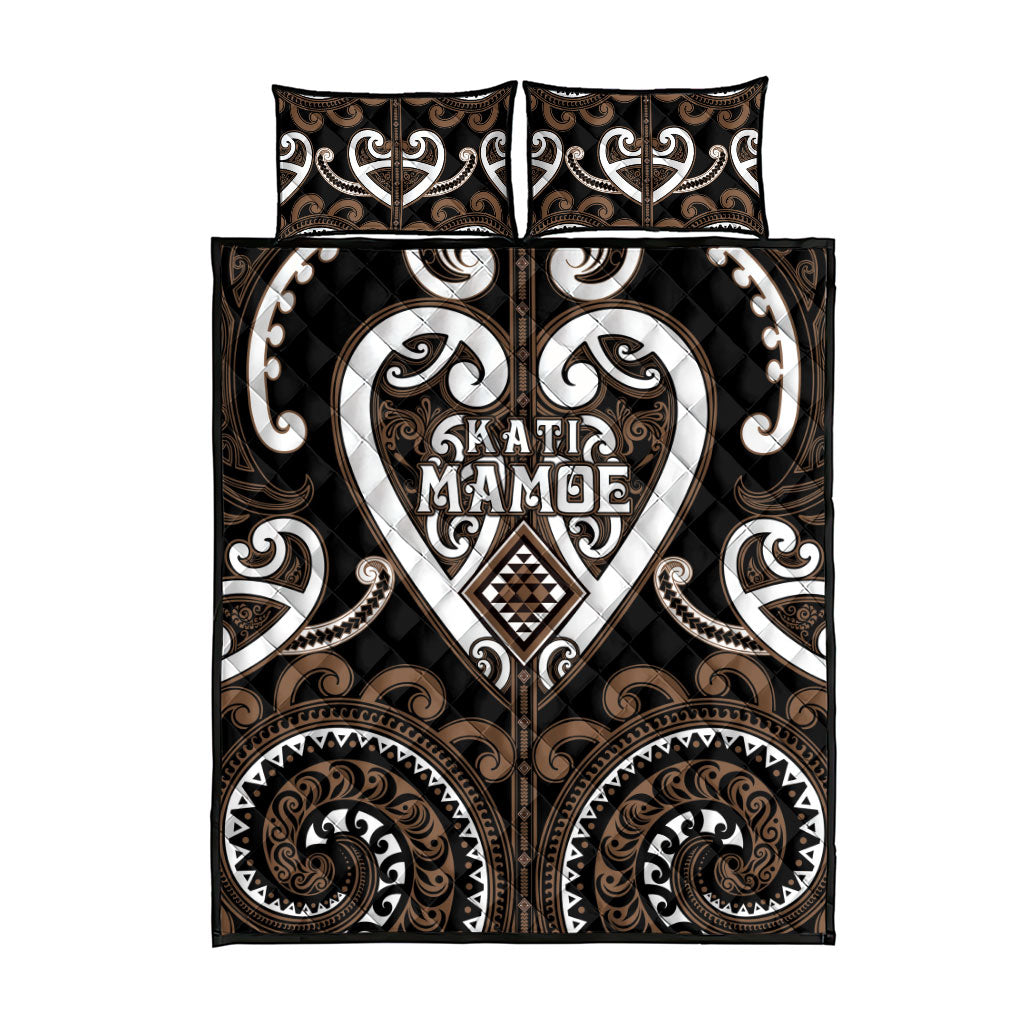Aotearoa Kati Mamoe Quilt Bed Set Maori Tribal Pattern