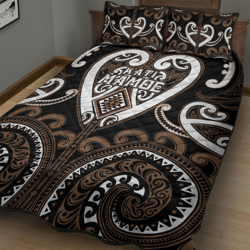 Aotearoa Kati Mamoe Quilt Bed Set Maori Tribal Pattern