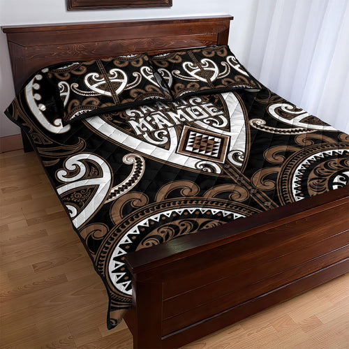Aotearoa Kati Mamoe Quilt Bed Set Maori Tribal Pattern