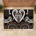 Aotearoa Kati Mamoe Rubber Doormat Maori Tribal Pattern