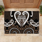 Aotearoa Kati Mamoe Rubber Doormat Maori Tribal Pattern