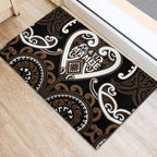 Aotearoa Kati Mamoe Rubber Doormat Maori Tribal Pattern