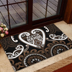 Aotearoa Kati Mamoe Rubber Doormat Maori Tribal Pattern