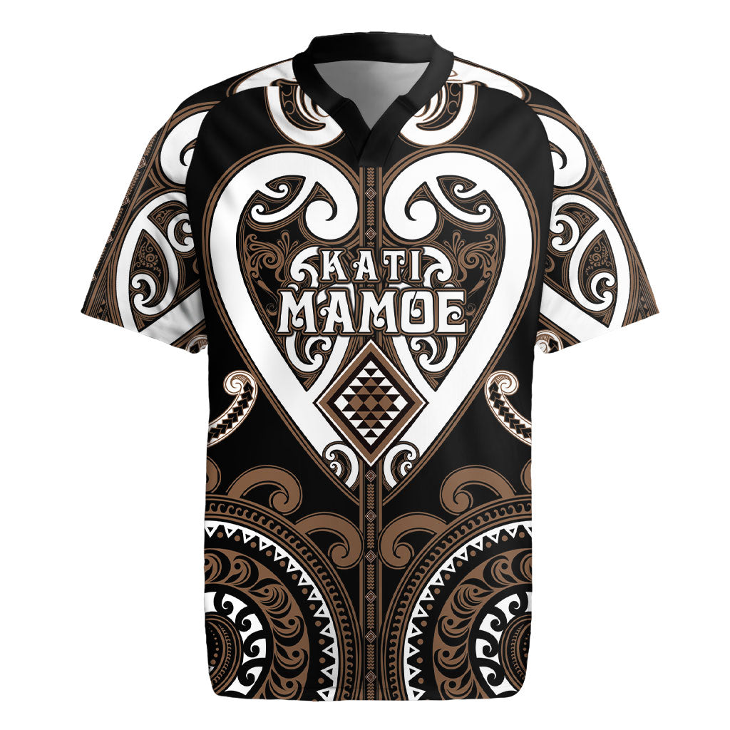 Custom Aotearoa Kati Mamoe Rugby Jersey Maori Tribal Pattern