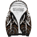 Custom Aotearoa Kati Mamoe Sherpa Hoodie Maori Tribal Pattern