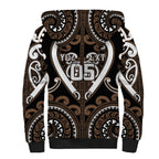Custom Aotearoa Kati Mamoe Sherpa Hoodie Maori Tribal Pattern