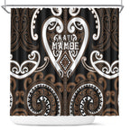 Aotearoa Kati Mamoe Shower Curtain Maori Tribal Pattern