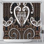 Aotearoa Kati Mamoe Shower Curtain Maori Tribal Pattern