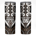Custom Aotearoa Kati Mamoe Skinny Tumbler Maori Tribal Pattern